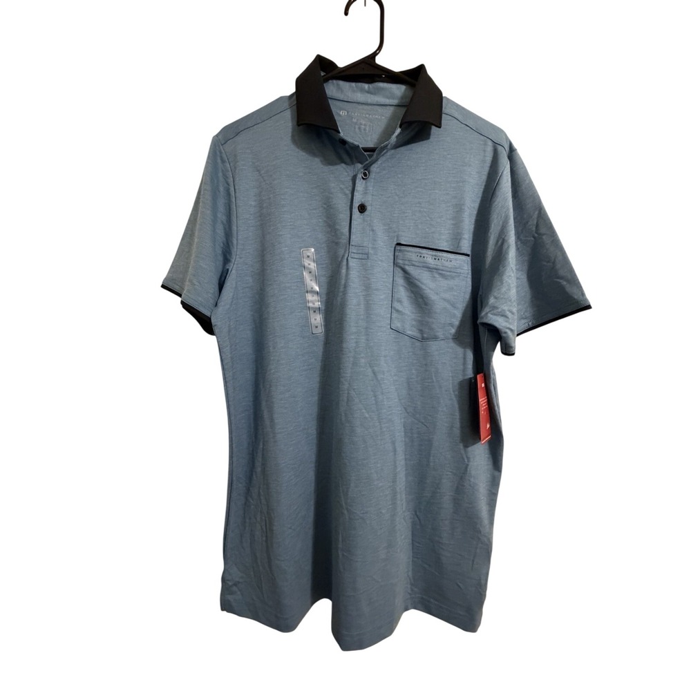 New Mens Travis Mathew Performance Golf Pocket Polo Sz Med‎ Soft Featherweight